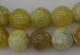 COP1205 15.5 inches 14mm round yellow opal gemstone beads