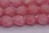 COP1223 15.5 inches 10mm faceted nuggets Chinese pink opal beads