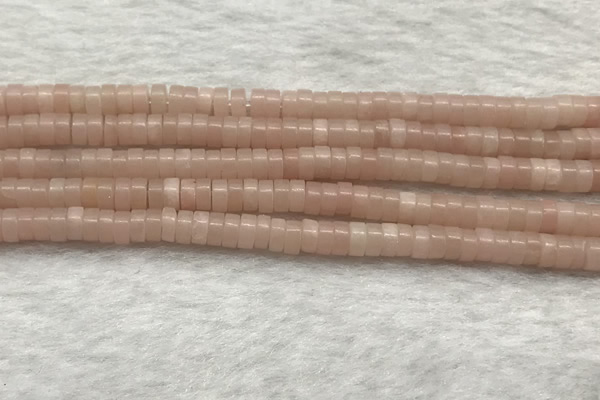 COP1232 15.5 inches 2*4mm heishi Chinese pink opal beads