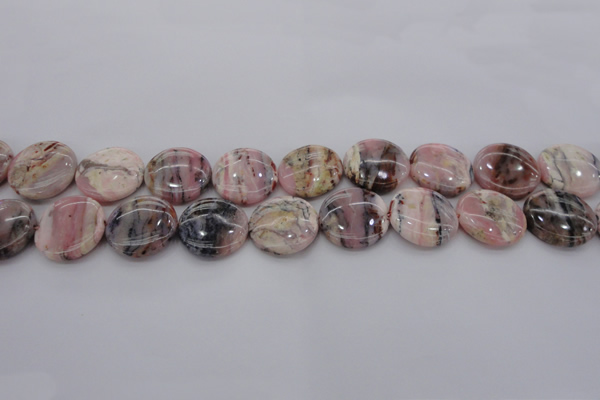 COP1261 15.5 inches 12mm flat round natural pink opal gemstone beads