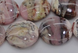 COP1266 15.5 inches 22mm flat round natural pink opal gemstone beads