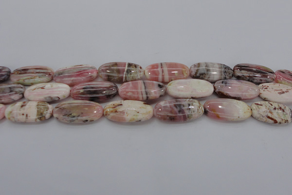 COP1281 15.5 inches 15*30mm oval natural pink opal gemstone beads