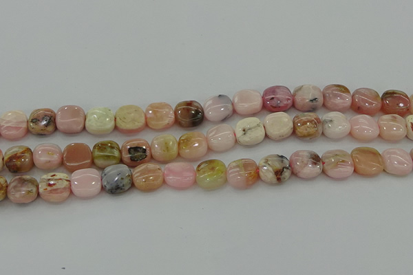 COP1299 15.5 inches 12*12mm square natural pink opal beads