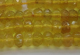 COP1310 15.5 inches 4*6mm faceted rondelle yellow opal gemstone beads