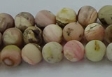 COP1331 15.5 inches 6mm round matte natural pink opal gemstone beads