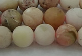 COP1333 15.5 inches 10mm round matte natural pink opal gemstone beads