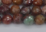 COP1395 15.5 inches 8mm faceted round African green opal beads