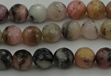 COP1412 15.5 inches 8mm faceted round natural pink opal gemstone beads