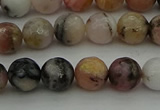 COP1413 15.5 inches 10mm faceted round natural pink opal gemstone beads