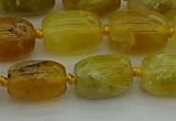 COP1421 15.5 inches 12*16mm drum yellow opal gemstone beads