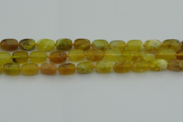 COP1421 15.5 inches 12*16mm drum yellow opal gemstone beads