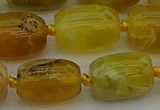 COP1423 15.5 inches 15*20mm drum yellow opal gemstone beads