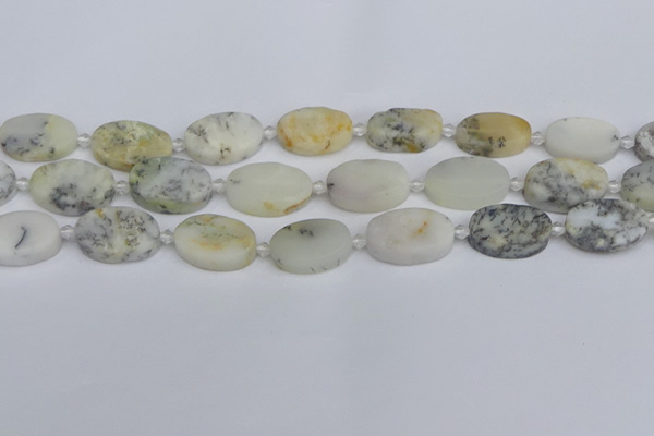 COP1433 15.5 inches 15*20mm oval white opal gemstone beads