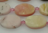 COP1437 15.5 inches 12*18mm oval natural pink opal gemstone beads