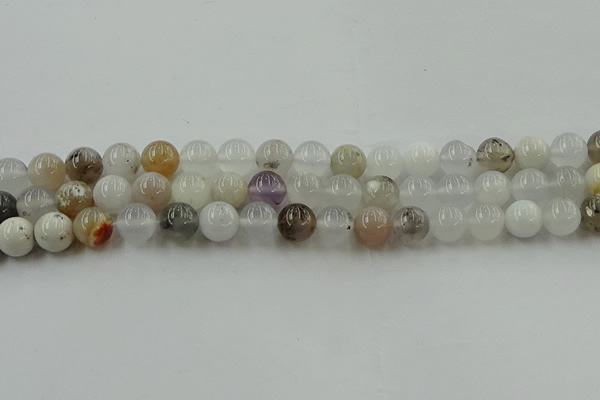 COP1452 15.5 inches 8mm round grey opal gemstone beads