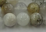 COP1453 15.5 inches 10mm round grey opal gemstone beads