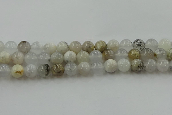 COP1453 15.5 inches 10mm round grey opal gemstone beads