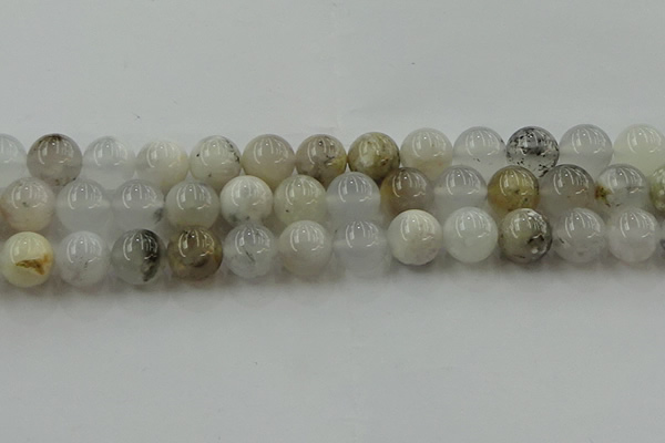 COP1454 15.5 inches 12mm round grey opal gemstone beads