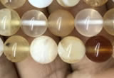 COP1457 15.5 inches 8mm round yellow opal gemstone beads