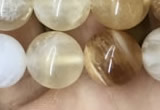 COP1459 15.5 inches 12mm round yellow opal gemstone beads