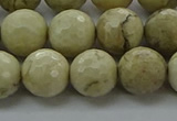 COP1473 15.5 inches 10mm faceted round African opal gemstone beads