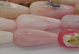 COP1490 15.5 inches 8*20mm teardrop natural pink opal beads