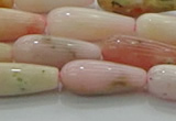 COP1491 15.5 inches 6*16mm teardrop natural pink opal beads