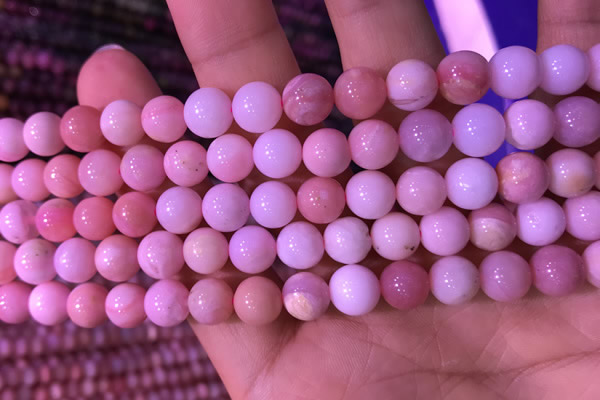 COP1521 15.5 inches 8mm round natural pink opal beads wholesale