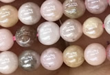 COP1540 15.5 inches 4mm round AB-color natural pink opal beads