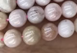 COP1541 15.5 inches 6mm round AB-color natural pink opal beads