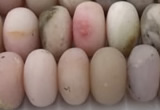 COP1548 15.5 inches 6*10mm rondelle matte natural pink opal beads