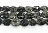 COP1551 25*30mm - 27*32mm faceted octagonal grey opal beads