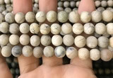 COP1563 15.5 inches 10mm round matte African opal beads