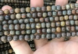 COP1578 15.5 inches 4mm round Australia brown green opal beads