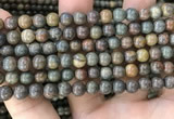 COP1579 15.5 inches 6mm round Australia brown green opal beads