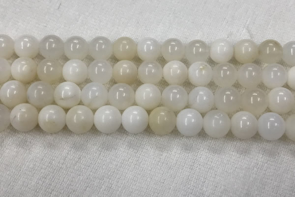 COP1590 15.5 inches 10mm round white opal gemstone beads