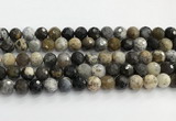 COP1611 15.5 inches 10mm faceted round moss opal beads