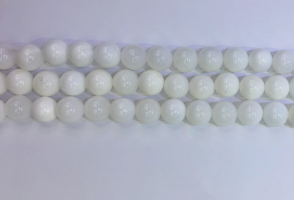 COP1618 15.5 inches 12mm round white opal gemstone beads