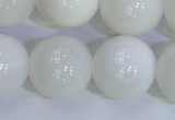 COP1619 15.5 inches 14mm round white opal gemstone beads