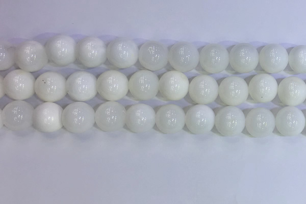 COP1619 15.5 inches 14mm round white opal gemstone beads