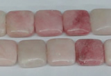 COP162 15.5 inches 14*14mm square pink opal gemstone beads wholesale