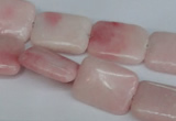 COP163 15.5 inches 15*20mm rectangle pink opal gemstone beads