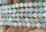 COP1636 15.5 inches 8mm round natural green opal beads