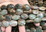 COP1654 15.5 inches 15*20mm oval green opal gemstone beads