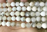 COP1668 15.5 inches 10mm faceted round white opal beads