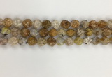 COP1677 15.5 inches 10mm faceted nuggets yellow opal gemstone beads