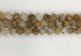 COP1678 15.5 inches 12mm faceted nuggets yellow opal gemstone beads