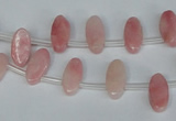 COP169 15.5 inches 6*12mm top-drilled marquise pink opal gemstone beads