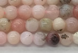 COP1701 15.5 inches 4mm round natural pink opal gemstone beads