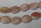 COP171 15.5 inches 10*14mm flat teardrop pink opal gemstone beads